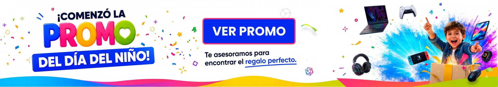 Promo Día del Niño - Te asesoramos para encontrar el regalo perfecto en Necxus