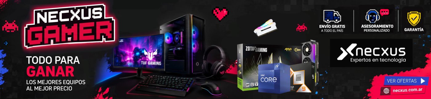 Necxus Gamer - Todo para ganar. Los mejores equipos al mejor precio con envío gratis a todo el país, asesoramiento personalizado y garantía.