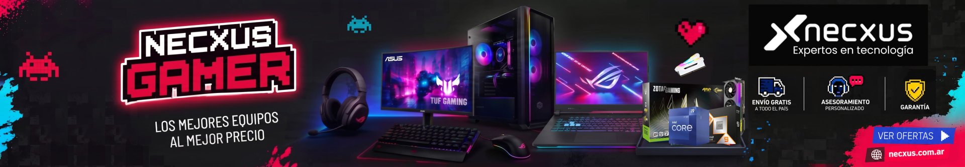 Necxus Gamer - Todo para ganar. Los mejores equipos al mejor precio con envío gratis a todo el país, asesoramiento personalizado y garantía.