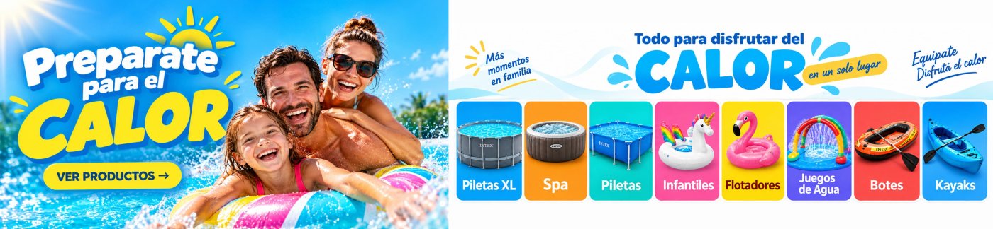 Preparate para el calor con Piletas, Spas, Botes, Kayak Flotadores y más