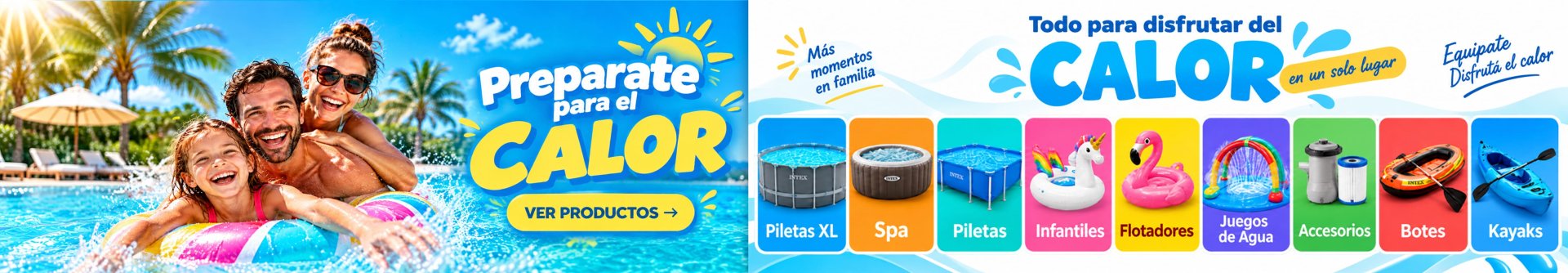 Preparate para el calor con Piletas, Spas, Botes, Kayak Flotadores y más