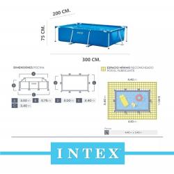 Pileta Estructural Intex Rectangular 3 x 2 x 0.75 mts. 3834 Lts 17745/4