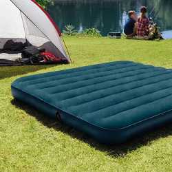 Colchón Inflable Intex 152x203x25 cm + 2 Almohadas + Inflador Manual 24748/9