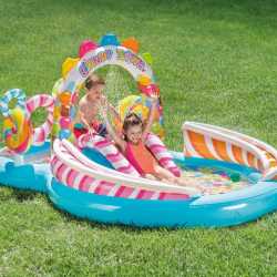 Combo Intex Play Center Inflable Zona De Dulces + Inflador 24387/2
