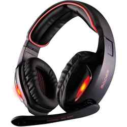 Auricular Headset Gamer Sades  Rojo-Negro SA 902 i450