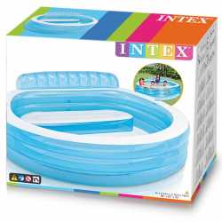 Pileta Inflable INTEX Family Lounge 640 Litros Con Sillon 224 X 216 X 76 cm 2561
