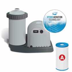 Pileta Estructural Redonda INTEX Greywood Premium 549 X 122 cm C/Bomba + Acces 2