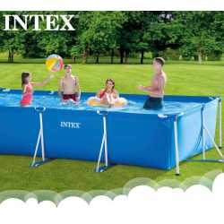 Pileta Estructural Rectangular INTEX 450 x 220 x 84 Cm 7127L C/Bomba 25343/5