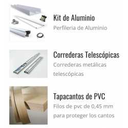 Placard CORSA Ropero Vestidor 180x200 con espejo helsinki