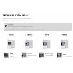 Placard CORSA Ropero Vestidor 180x200 con espejo Blanco