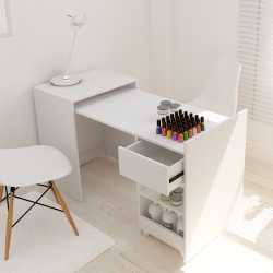 Escritorio Mesa Multifuncion CORSA  Plegable Extensible Multiuso Blanco