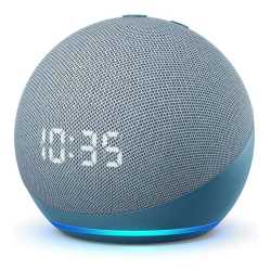 Parlante Amazon Echo Dot 4ta Generacion W/Clock - Alexa Azul i450