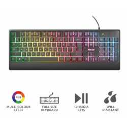 Teclado Gamer Led Trust Ziva Español