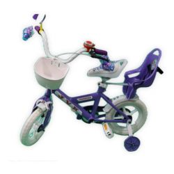 Bicicleta Infantil Rodado 12 Con Ruedas De Entrenamiento Violeta i450