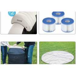 Spa Jacuzzi Octogonal Intex Deluxe Burbujas y Jets 4 personas- 201cm x 71cm  250