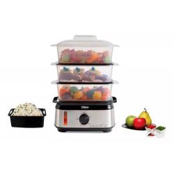 Vaporiera Liliana Naturalchef Digital 950w 3 Niveles Color Acero Inox