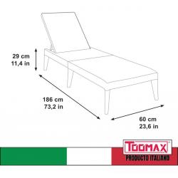 Reposera Toomax Numana Ratan Cuatro Posiciones Jardín Plegable 26240/6