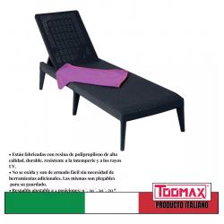 Reposera Toomax Numana Ratan Cuatro Posiciones Jardín Plegable 26240/6