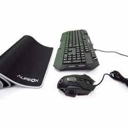 Kit Teclado y Mouse + Pad Aureox Lifelight Gaming GC1000 RGB