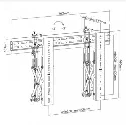 Soporte Intelaid para Video Wall Antivandalico 5KG IT-VVWS