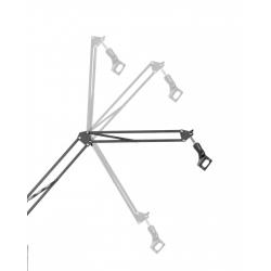 Soporte De Escritorio Intelaid Set-Up 2 Monit + Camara + Micro + Luz IT-SDM