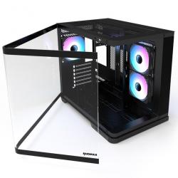 Gabinete gamer raidmax infinita i630 fishtank curved glass argb black