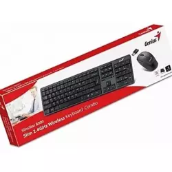Teclado   mouse wireless y bt genius slimstar 8230 black