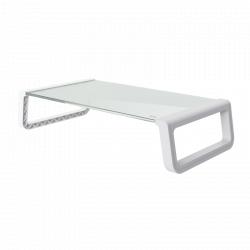 Soporte trust monitor vidrio stand white