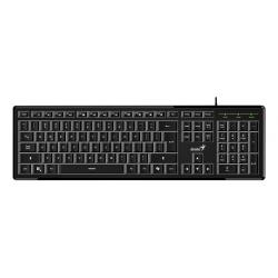 Teclado genius slimstar 820 retroiluminado black usb