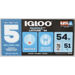 Conservadora igloo maxcold 54 54qt (51lt) gris 50543
