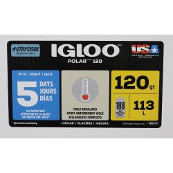 Conservadora igloo polar 120 qt ( 113 lts ) 44577 blanca