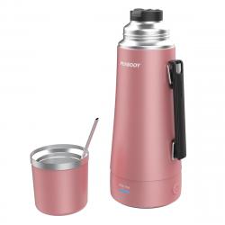 Termo Electrico Peabody E-termo 1 Litro Mate Bombilla Color Rosa