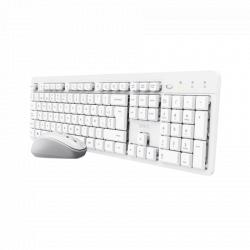 Teclado y mouse trust ody ii wireless es white