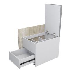 ASIENTO CON RUEDAS, ALMOHADON Y CAJONES PARA TOCADOR MAQUILLADOR