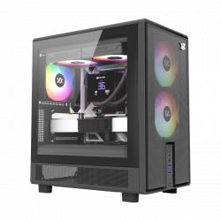 Gabinete XYZ atom black c/ 3 coolers pulsar a-rgb+pwm a-rgb controller