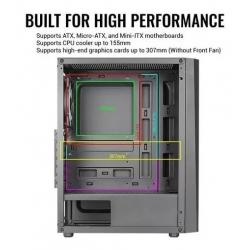 Gabinete aerocool delta mid tower c/ 1 cooler 120mm rgb