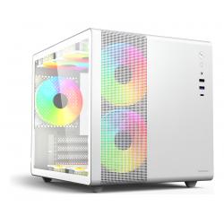 Gabinete gamer cubo solarmax cm-w300 lateral de vidrio 3 coolers 120mm rgb