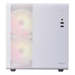 Gabinete gamer cubo solarmax cm-w300 lateral de vidrio 3 coolers 120mm rgb