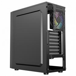 Gabinete XYZ portal 200  c/ 1 cooler airpulse a-rgb ATX black fan