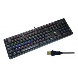 Teclado gamer HP GK320 qwerty esp. negro con led