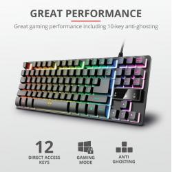 Teclado gamer trust thado TKL GXT833