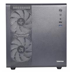 Gabinete gamer cubo solarmax CM-B300 lateral de vidrio 3 coolers 120mm rgb