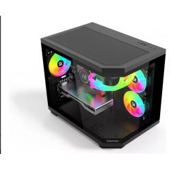 Gabinete mid tower solarmax CM B951 3 coolers argb