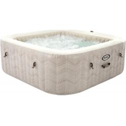 Jacuzzi Spa inflable Intex New Burbuja Terapia Chevron Cuadrado 174 x 174 x 71 c