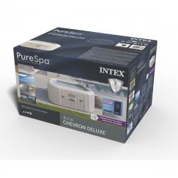 Jacuzzi Spa inflable Intex New Burbuja Terapia Chevron Cuadrado 174 x 174 x 71 c
