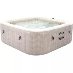Jacuzzi Spa inflable Intex New Burbuja Terapia Chevron Cuadrado 196 x 196 x 71 c