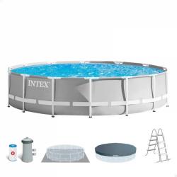 Pileta Estructural Redonda Intex Prism Frame Premium 427 x 107 Cm 25634/4 + Somb