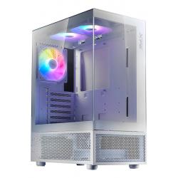 Gabinete Mid Tower Xpg Invader X Mini 5 Fan Argb Vidrio Templado White