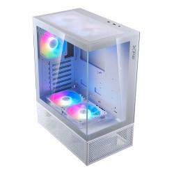 Gabinete Mid Tower Xpg Invader X Mini 5 Fan Argb Vidrio Templado White