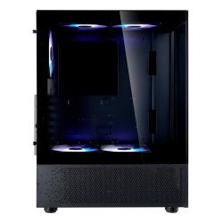Gabinete Mid Tower Xpg Invader X Mini 5 Fan Argb Vidrio Templado Negro